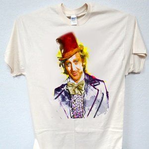 WILLY WONKA, GENE WILDER AND THE CHOCOLATE FACTORY MENS TEE T-1060